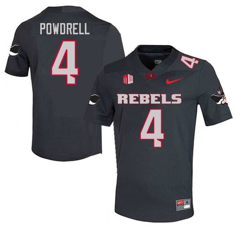 #4 Andrew Powdrell UNLV Rebels College Football Jerseys-Retro Charcoal #4 Andrew Powdrell UNLV Rebels College Football Jerseys-Retro Charcoal